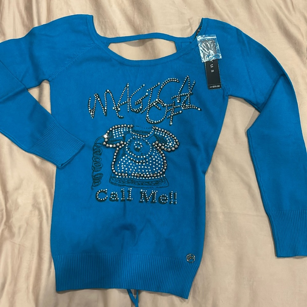 Cyrus Teal Medium Long Sleeve Women’s Shirt